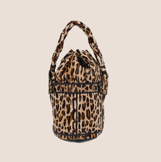 FENDI LEOPARD PRINT BUCKET BAG