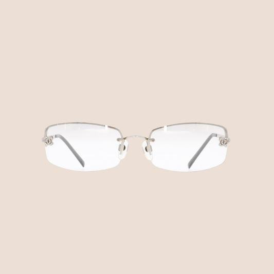 CHANEL 1990s CC LOGO CRYSTAL SUNGLASSES