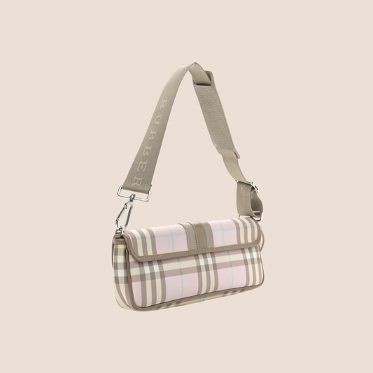 BURBERRY CANDY CHECK LOLA SHOULDER BAG