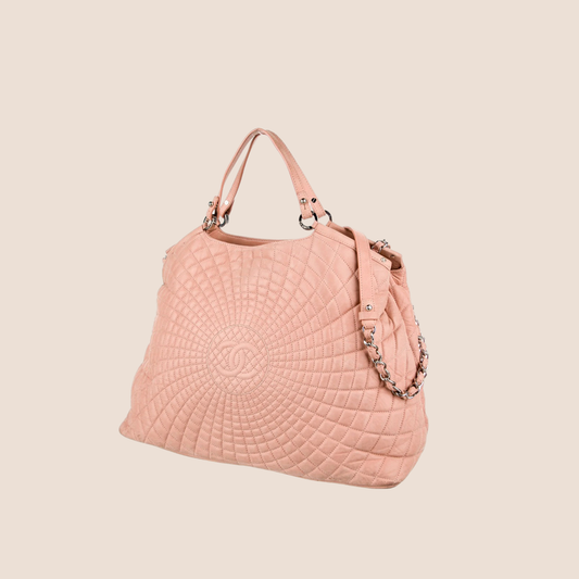 CHANEL PINK LEATHER SEA HIT TOTE BAG