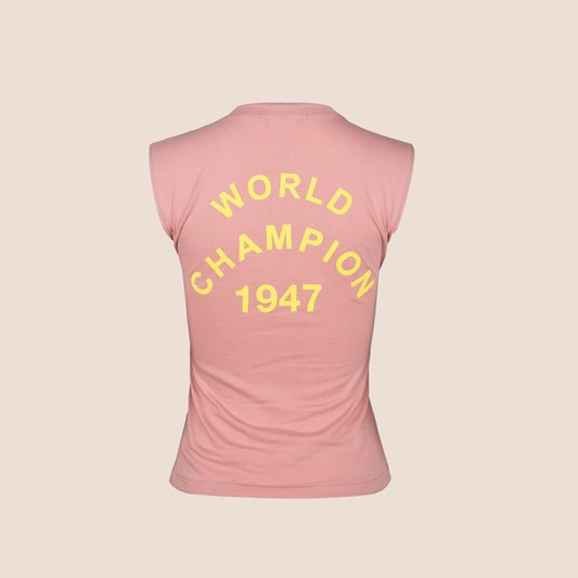 CHRISTIAN DIOR 2001 "J'ADORE DIOR" PINK SLEEVELESS TOP