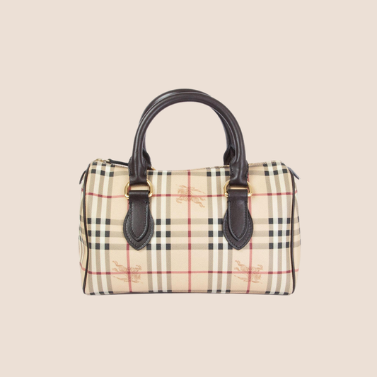 BURBERRY HAYMARKET CHECK MEDIUM BOSTON BAG