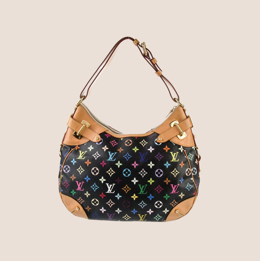 LOUIS VUITTON x MURAKAMI 2009 MULTICOLOR MONOGRAM GRETA HOBO BAG