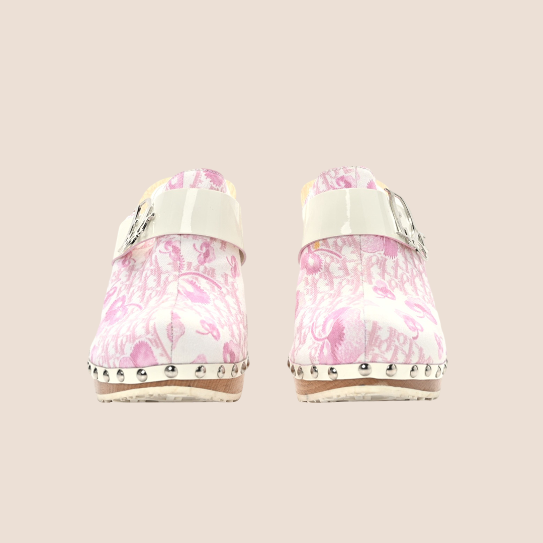 CHRISTIAN DIOR 2005 GIRLY CHERRY BLOSSOM STUDDED MULES