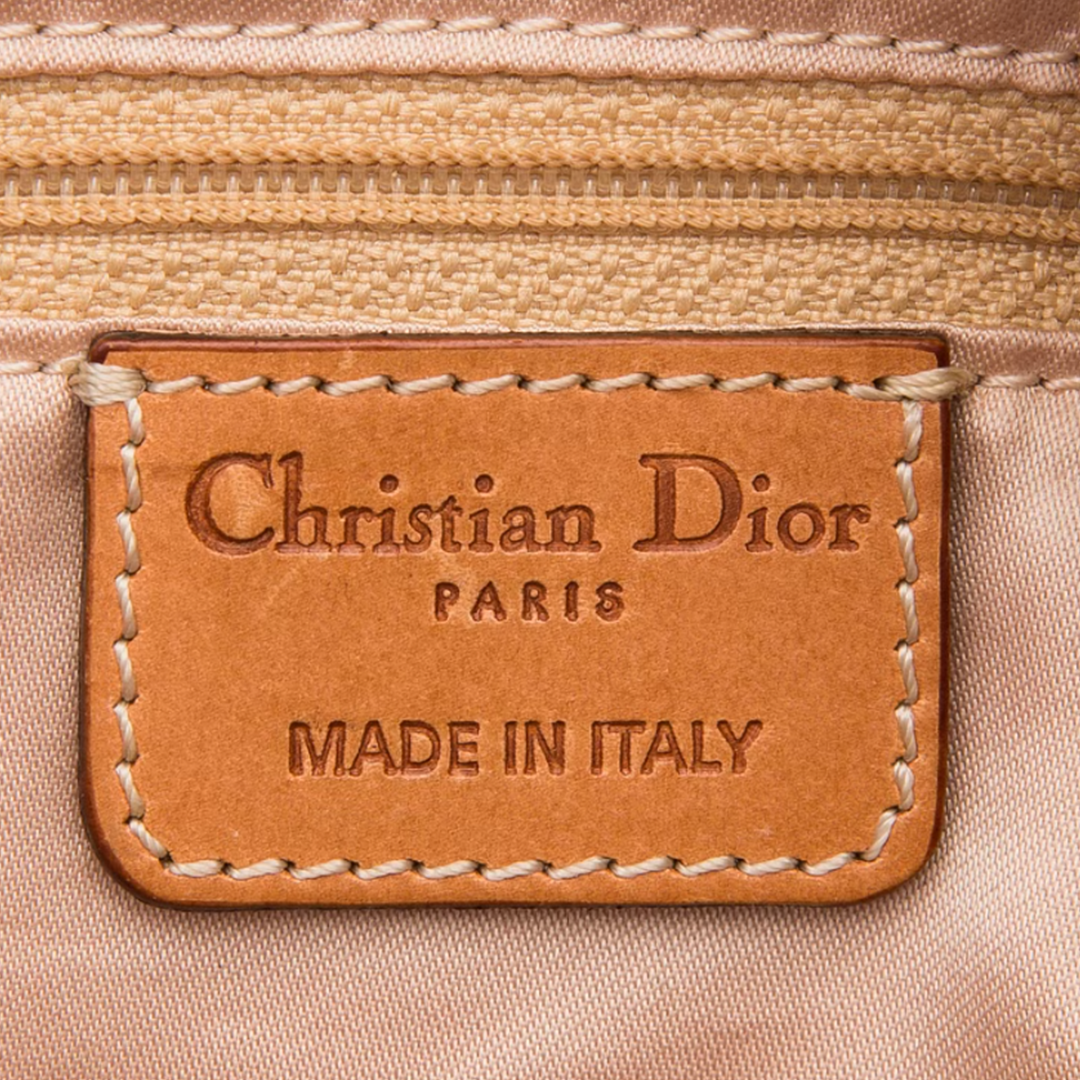 CHRISTIAN DIOR BROWN TROTTER ROMANTIQUE MINI BARREL BAG