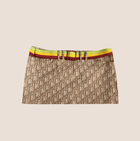 CHRISTIAN DIOR 2004 RASTA DIORISSIMO MINI SKIRT