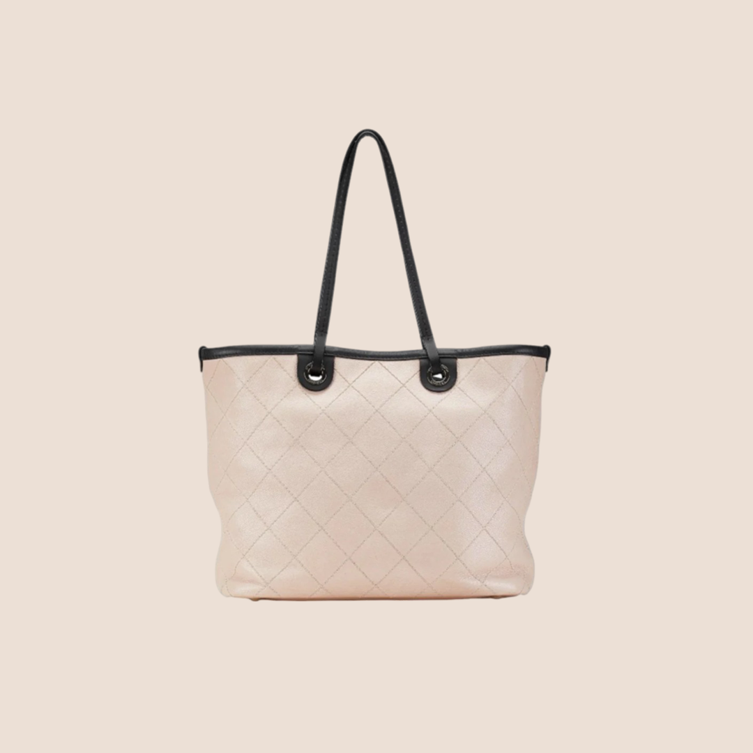 CHANEL RESORT BEIGE CAVIAR ON THE ROAD TOTE BAG