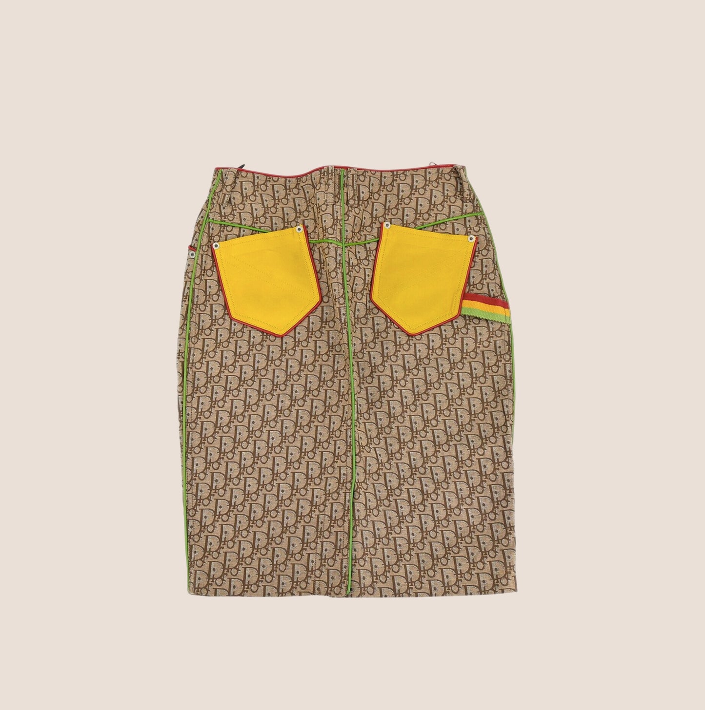 CHRISTIAN DIOR 2004 RASTA MIDI SKIRT