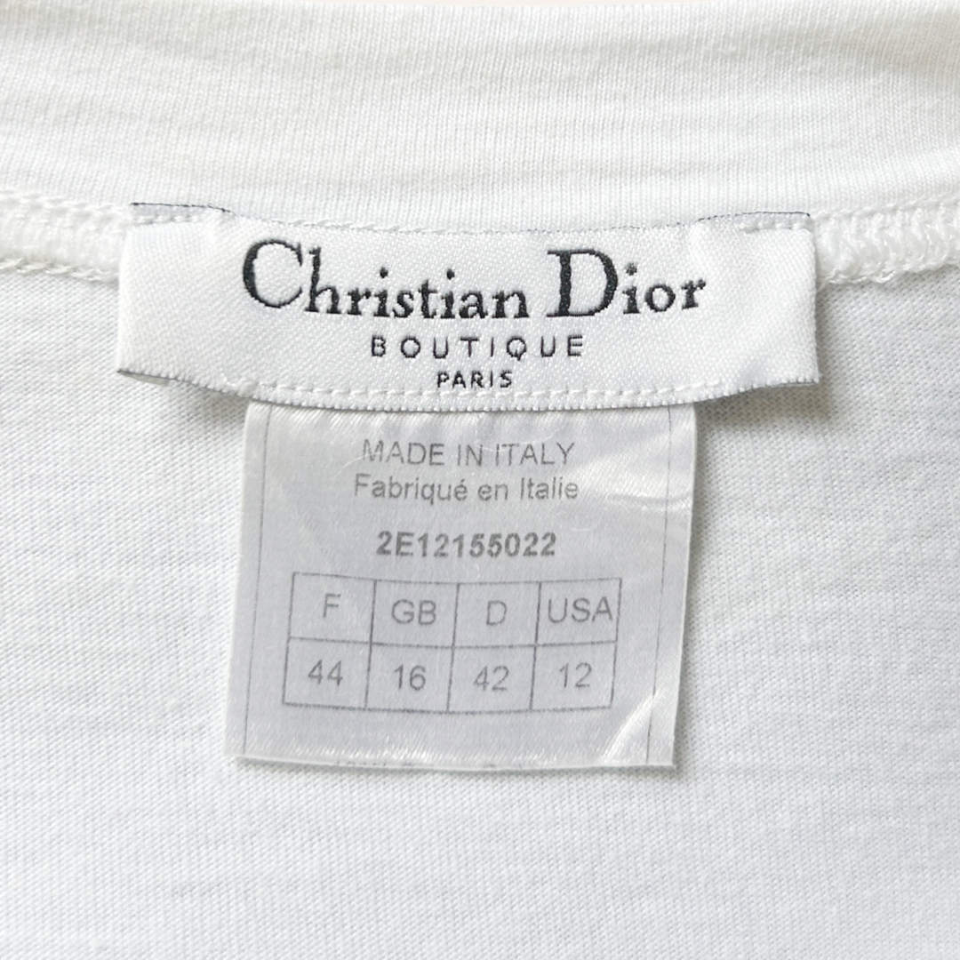 CHRISTIAN DIOR SPRING 2002 RUNWAY GOTHIC LOGO T-SHIRT