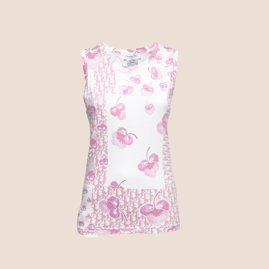 CHRISTIAN DIOR 2004 PINK TROTTER GIRLY TANK TOP