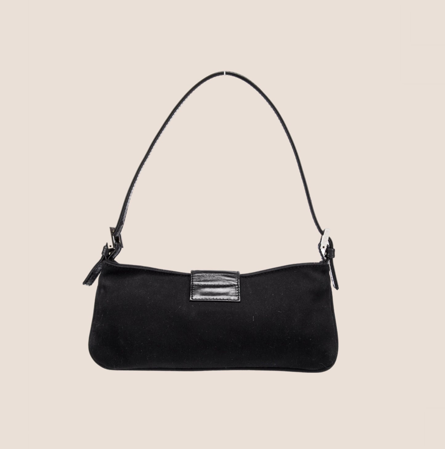 FENDI 2000 BLACK NEOPRENE SHOULDER BAG