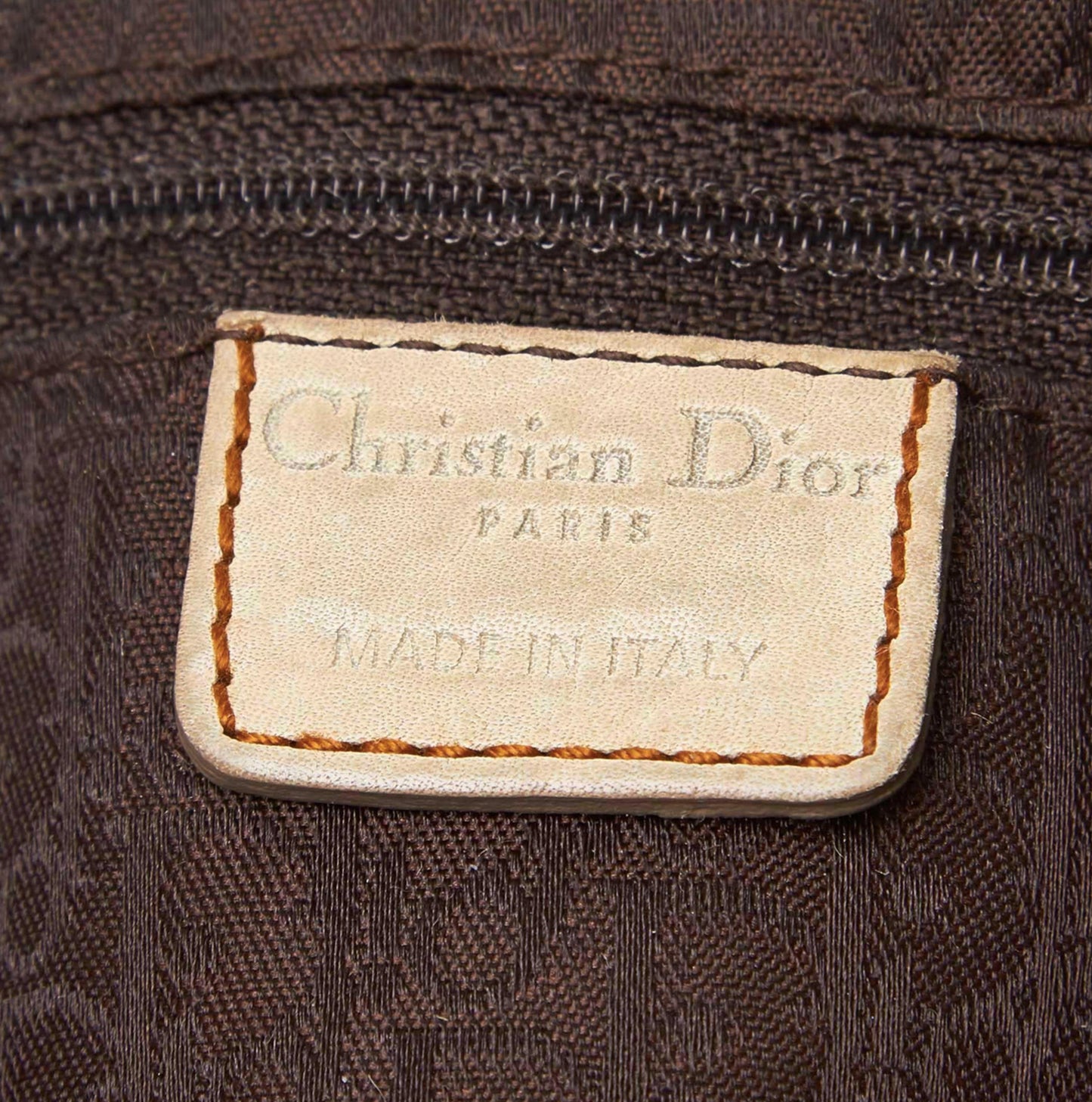 CHRISTIAN DIOR 2007 BEIGE LEATHER GAUCHO SADDLE BAG