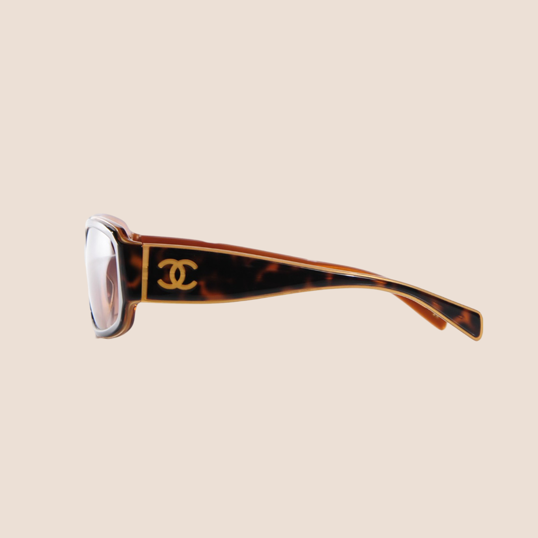 CHANEL CC TORTOISE SHELL CC SUNGLASSES