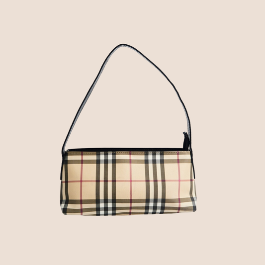 BURBERRY NOVA CHECK BAGUETTE BAG