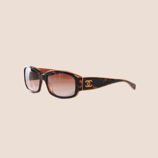 CHANEL CC TORTOISE SHELL CC SUNGLASSES