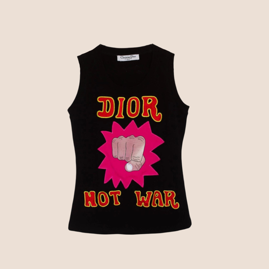 CHRISTIAN DIOR 'DIOR NOT WAR' TANK TOP