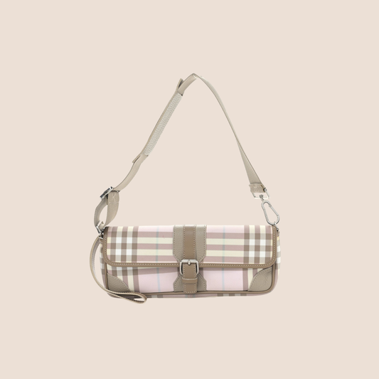 BURBERRY CANDY CHECK LOLA SHOULDER BAG