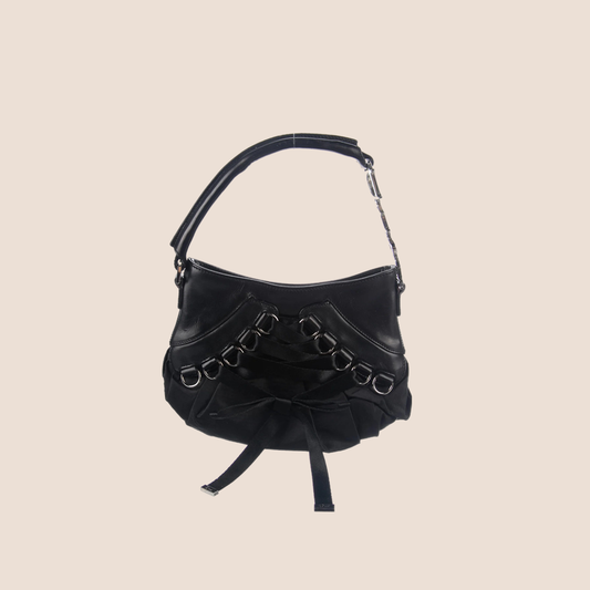 CHRISTIAN DIOR BLACK MINI CORSET BAG