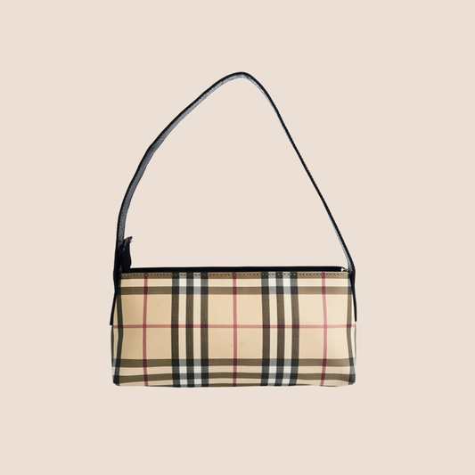 BURBERRY NOVA CHECK BAGUETTE BAG