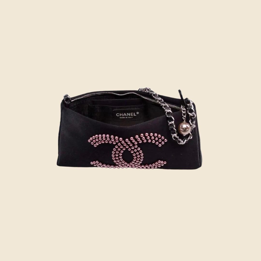 CHANEL, Bags, Chanel Cc Logo Black Black Precision Bag