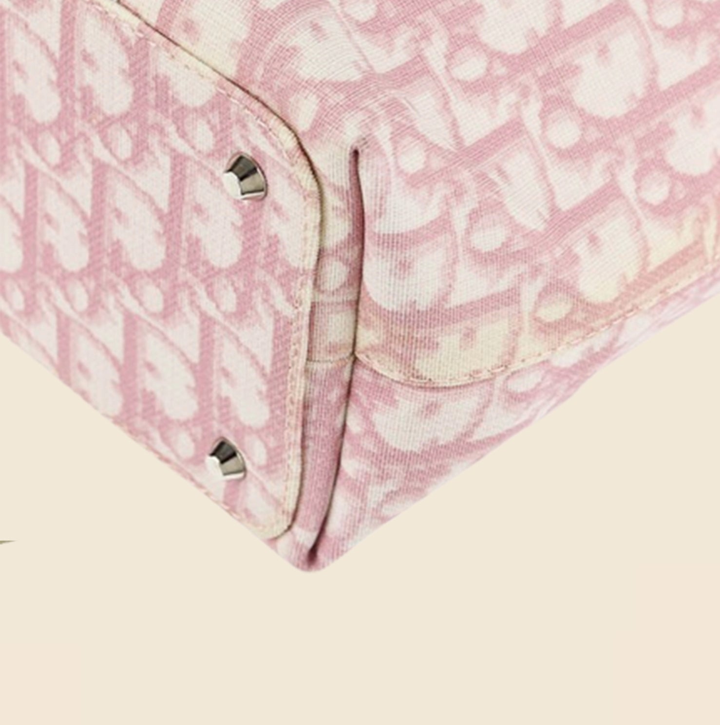 Christian Dior Pink Coated Canvas Crossbody Bag Trotter Logo