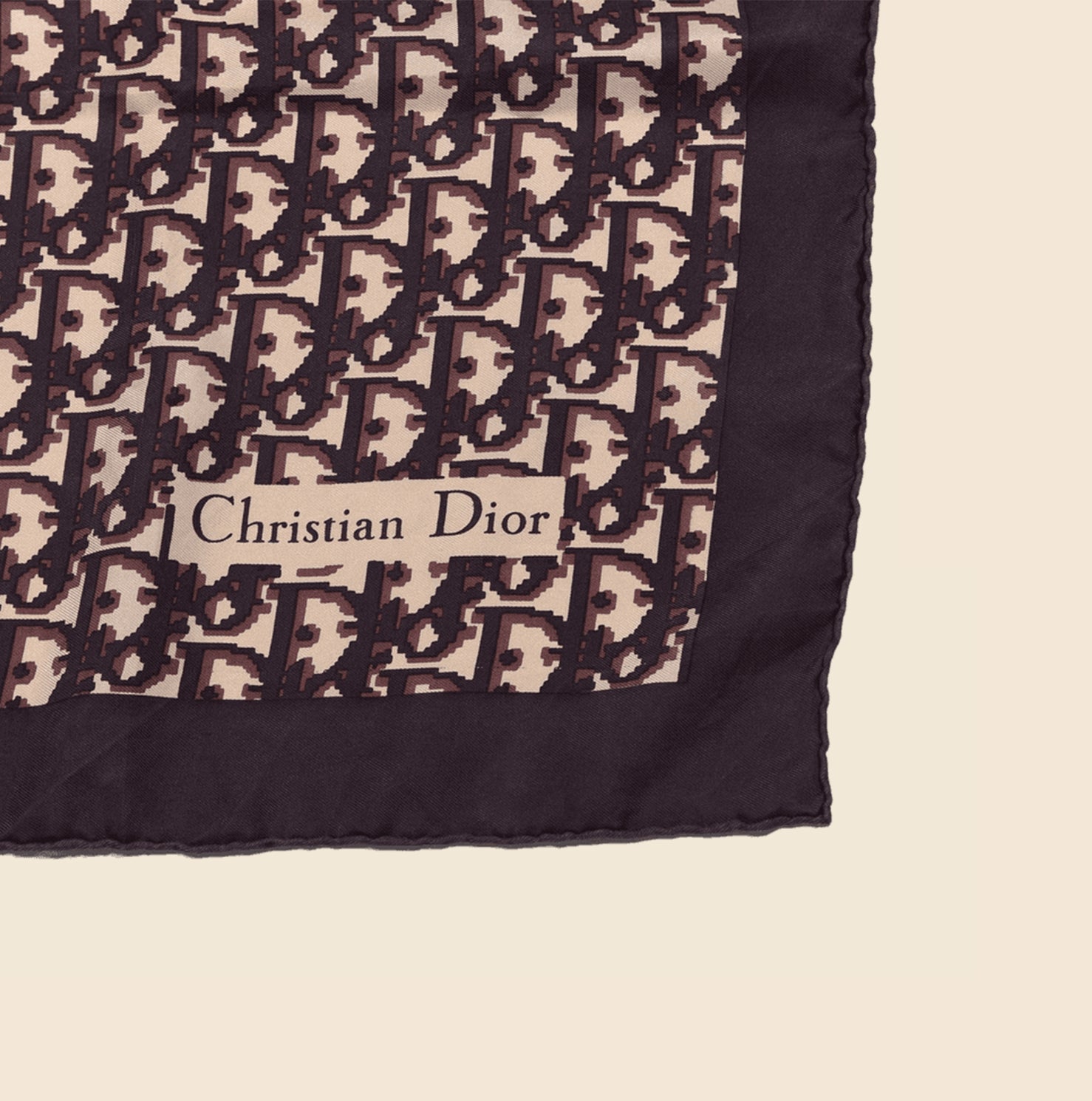 Christian Dior Oblique Silk Scarf with Original Box and Business