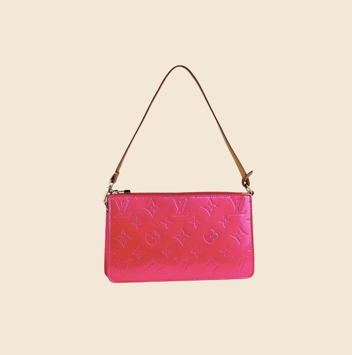 Louis Vuitton, Bags, Louis Vuitton Hot Pink Vernis Lexington Pochette  Monogram