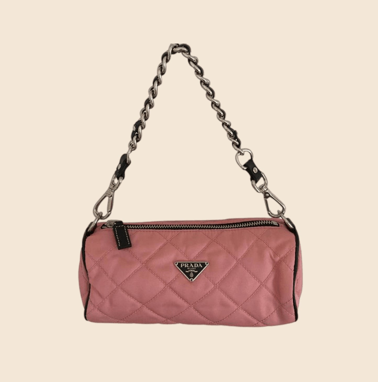 Prada Pink Nylon Pochette Bag