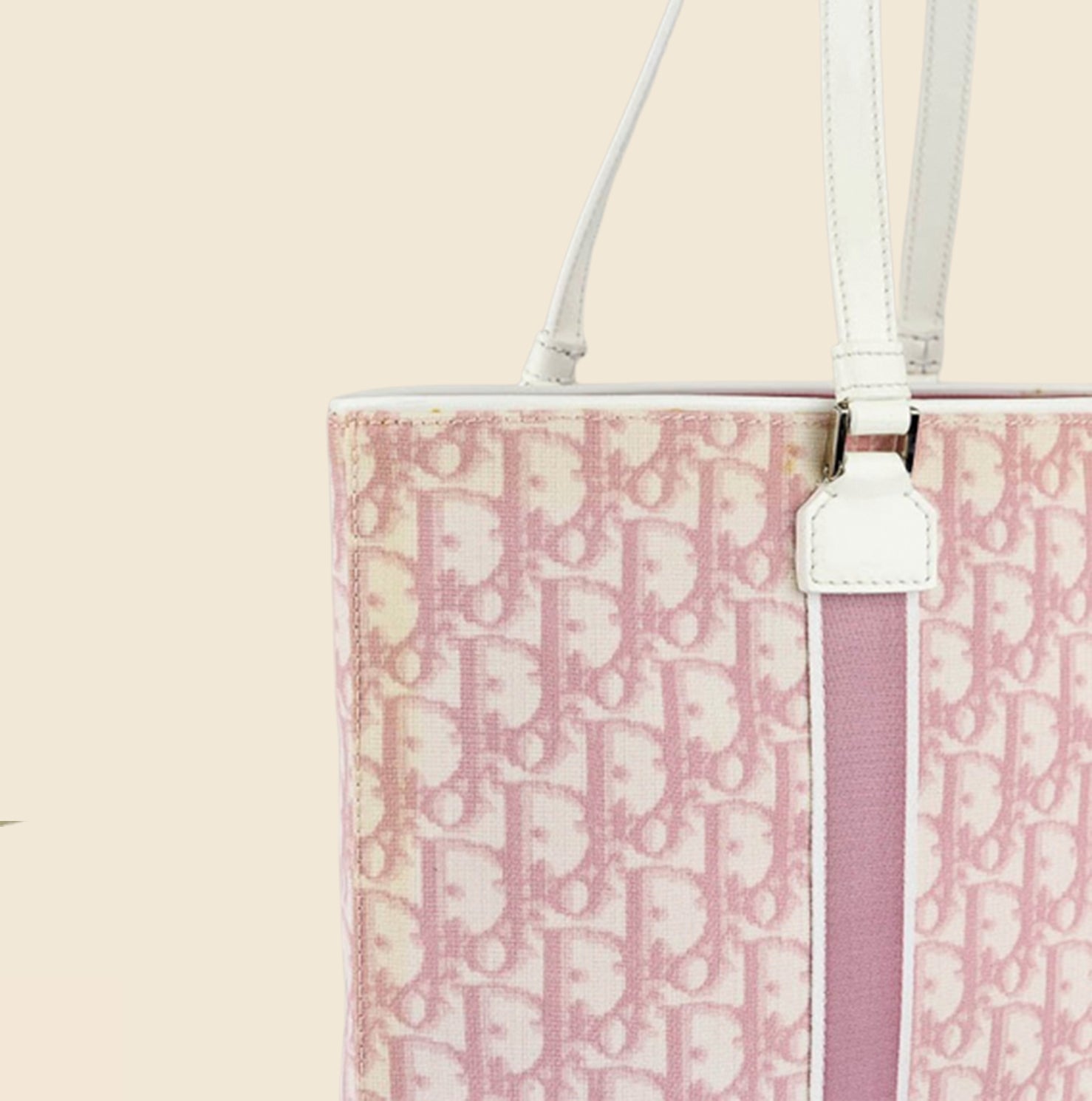 Vintage Christian Dior Pink Monogram Duffle Bag