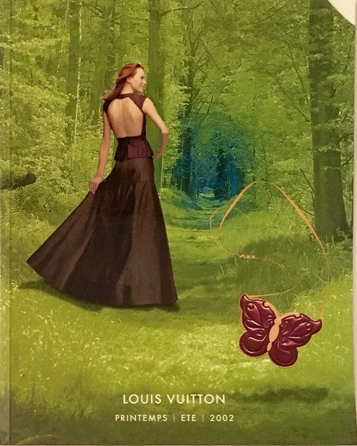 Auth Louis Vuitton Vernis Pochette Butterfly shoulder Bag A rank