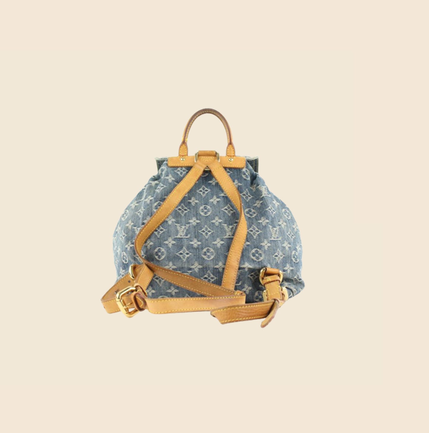 Louis Vuitton backpack In blue denim monogram canvas and…
